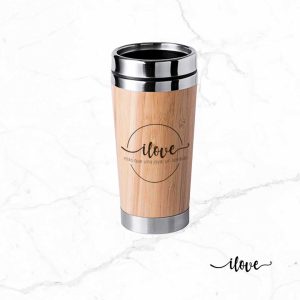 Mug Termico Bamboo Acero Inoxidable